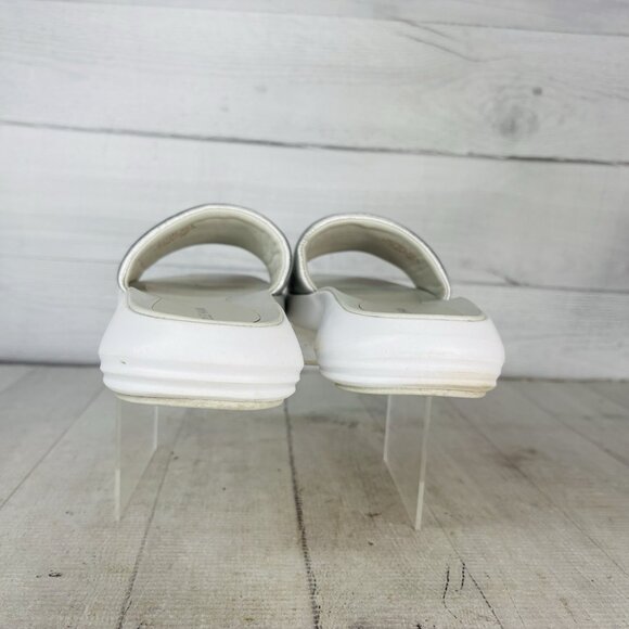 Cole Haan Grand. OS W13485 Leather Metallic Silver Comfort Slide Sandals Sz 6.5B - Picture 6 of 16